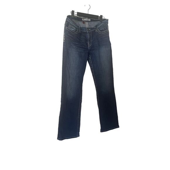 BKE Denim Womens Blue Zip Fly Five Pocket Stretch Boot Cut Jeans Size 29 x 31 - Picture 1 of 16